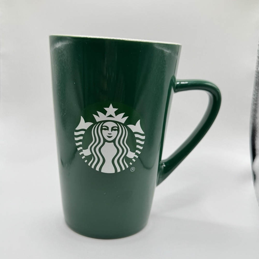 Starbucks Solid Green Tall Ceramic Coffee Mug  12oz Classic Mermaid Logo 2020